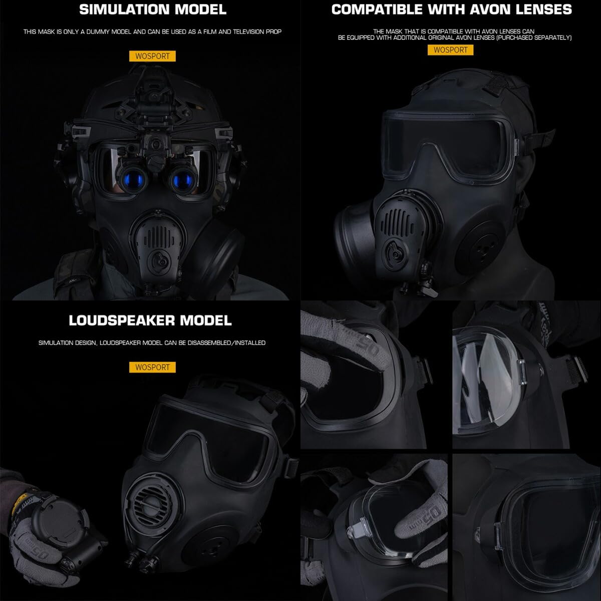 Amazon.co.jp: WoSporT AVON Type FM-53 Dummy Gas Mask with